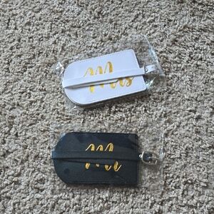 Mr. And Mrs. Luggage Tags with Gold Initials